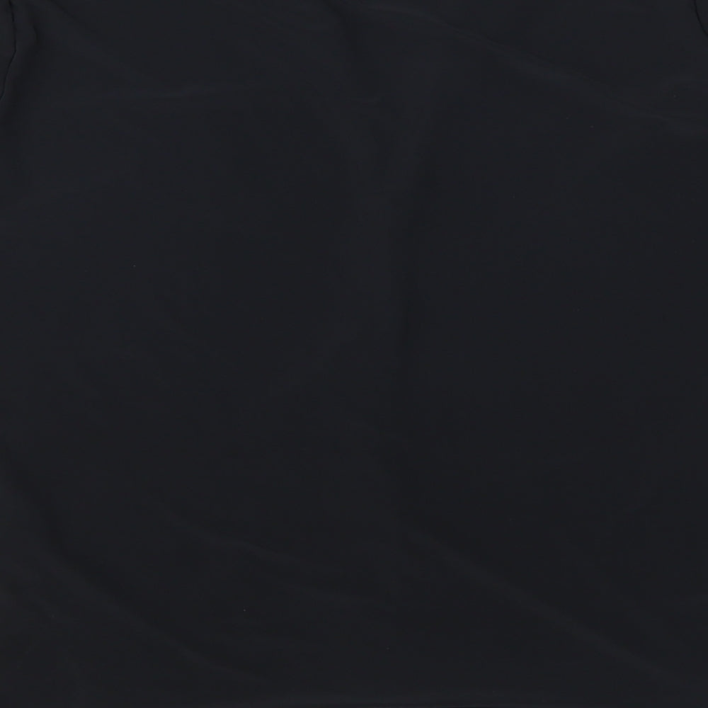 PRETTYLITTLETHING Womens Black   Basic Button-Up Size 8