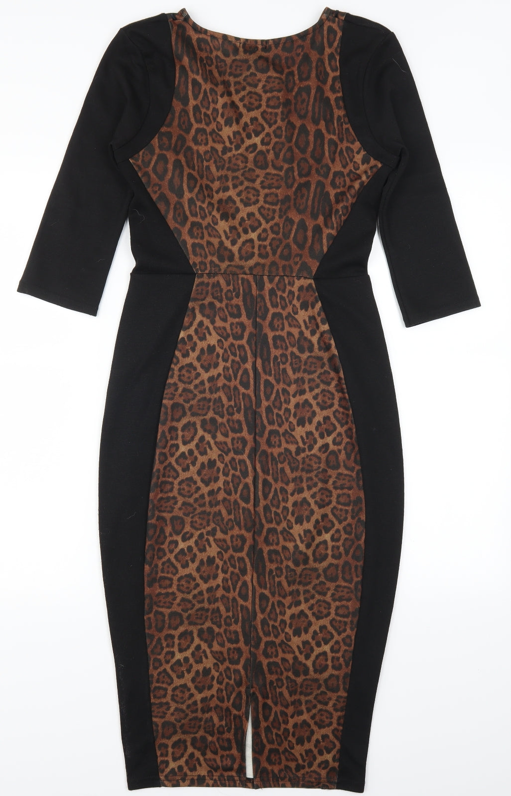 River Island Womens Black Animal Print  Pencil Dress  Size 8