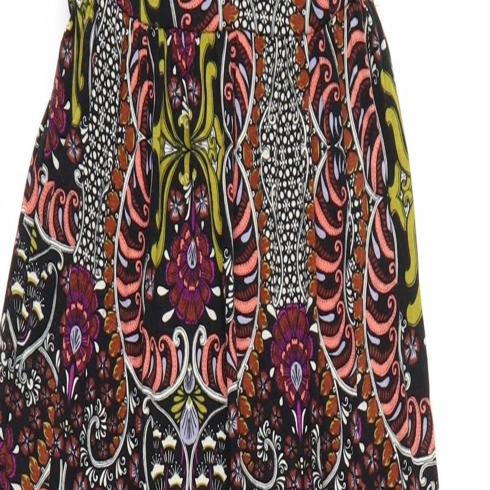 Miss Selfridge Womens Black Paisley  Maxi  Size 6