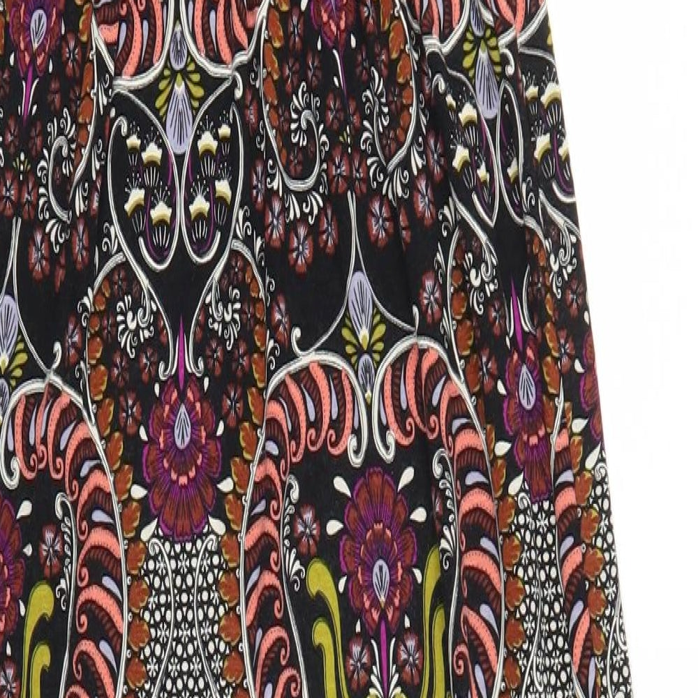 Miss Selfridge Womens Black Paisley  Maxi  Size 6