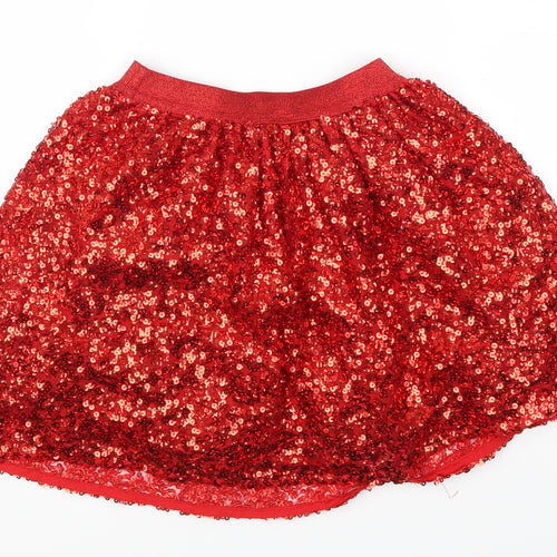 George Girls Red   Swing Skirt Size 8-9 Years
