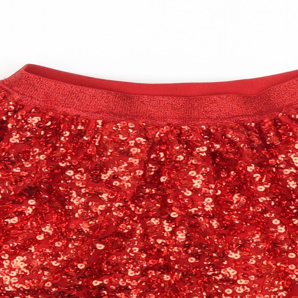 George Girls Red   Swing Skirt Size 8-9 Years