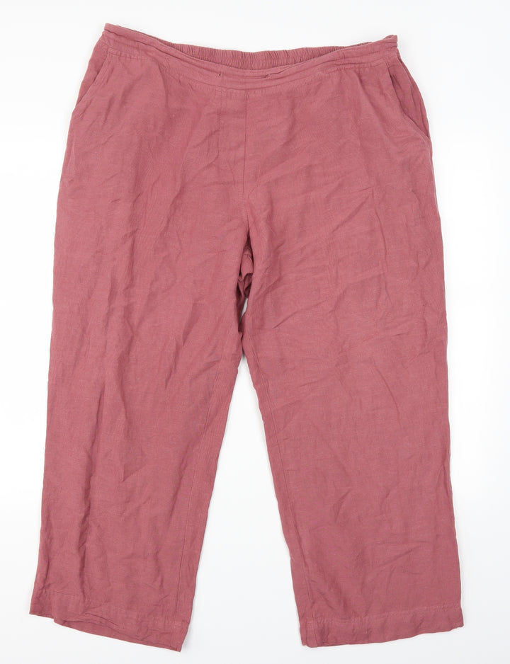 Anthology Womens Pink Trousers Size 20 L24 in