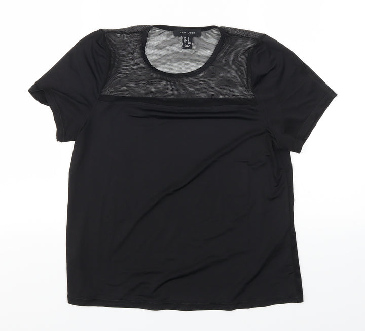 New Look Womens Black Basic T-Shirt Size S