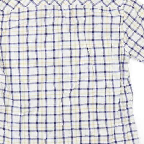 bare Mens Beige Plaid   Button-Up Size L