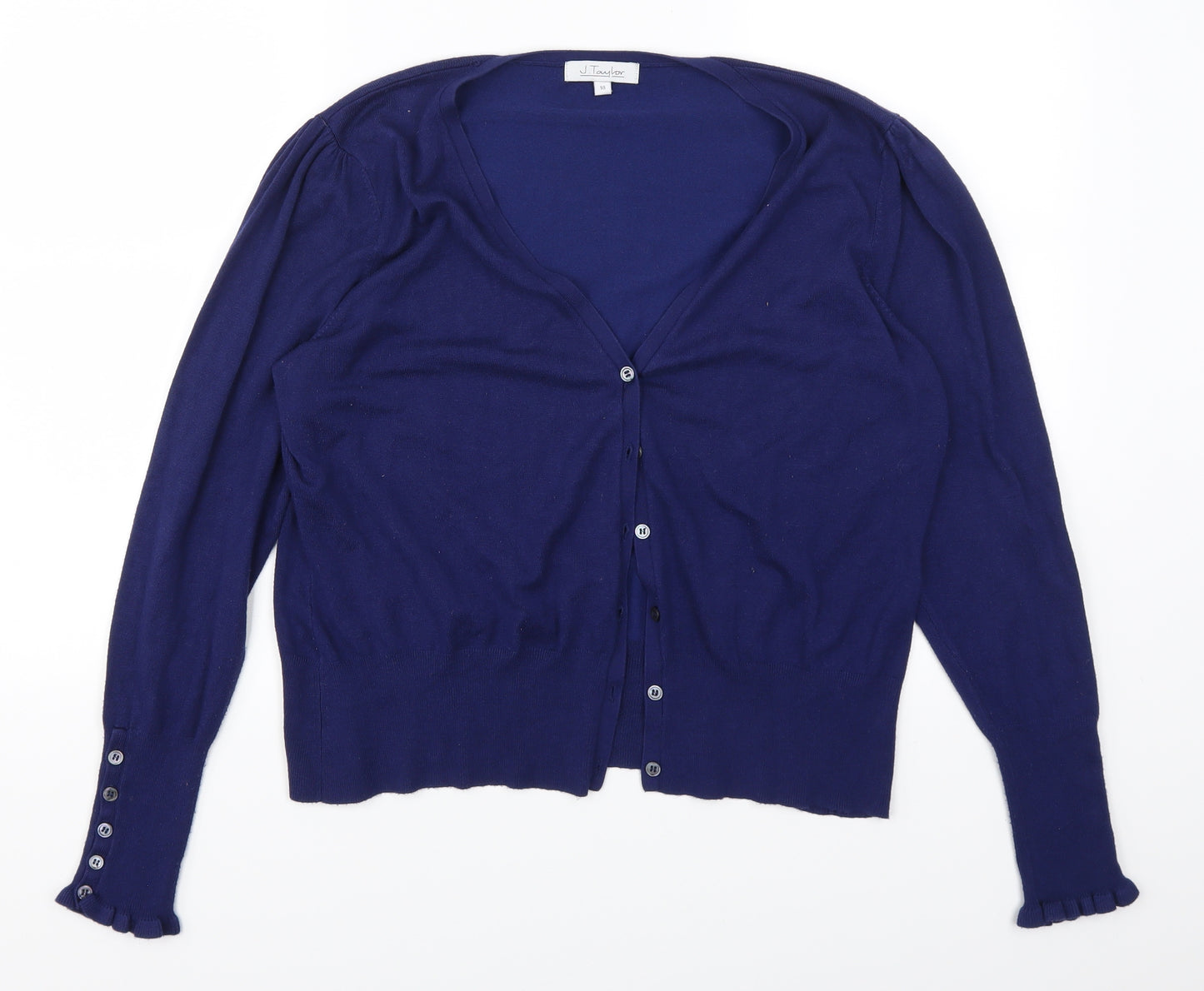 J Taylor Womens Blue   Cardigan Jumper Size 18