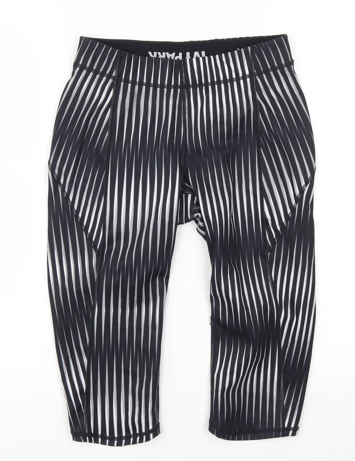 IVY PARK Womens Black Striped  Cropped Leggings Size M