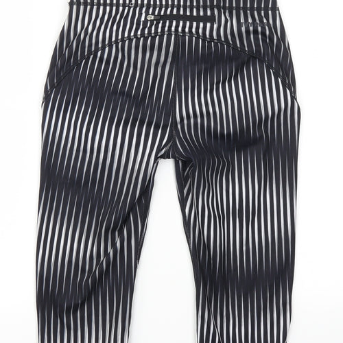 IVY PARK Womens Black Striped  Cropped Leggings Size M