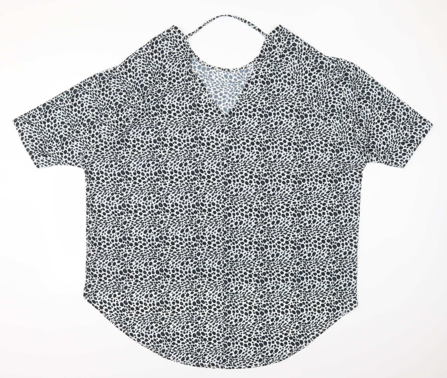 Apricot Womens White Animal Print  Basic Blouse Size 16