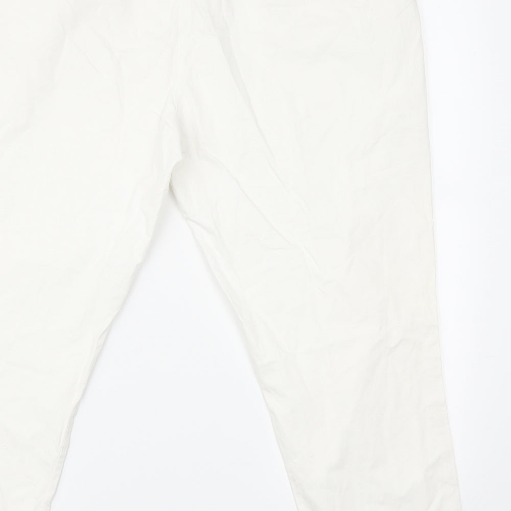 Papaya Womens White   Cropped Trousers Size 20 L26 in