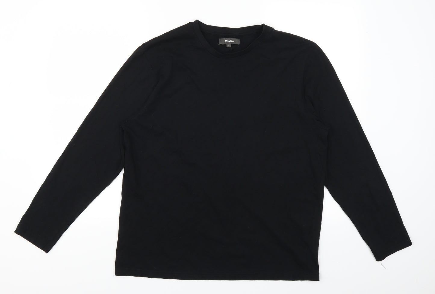 Studio Mens Black    T-Shirt Size L