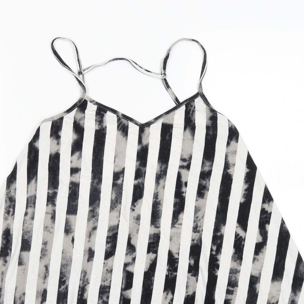 ASOS Womens Grey Striped  Basic Tank Size 10