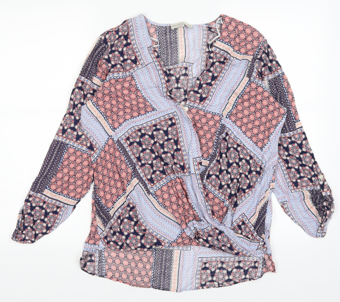 F&F Womens Pink Paisley  Basic Blouse Size 12