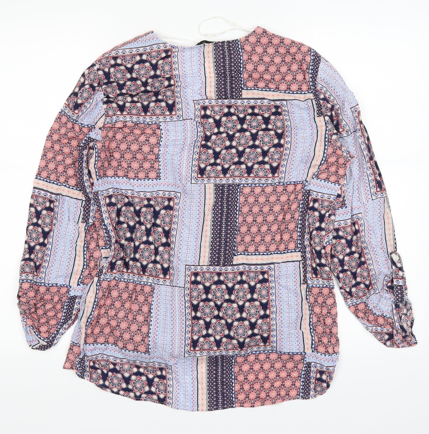 F&F Womens Pink Paisley  Basic Blouse Size 12