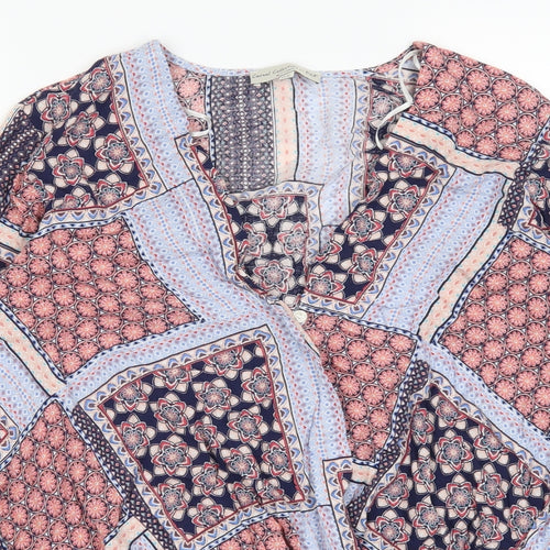 F&F Womens Pink Paisley  Basic Blouse Size 12