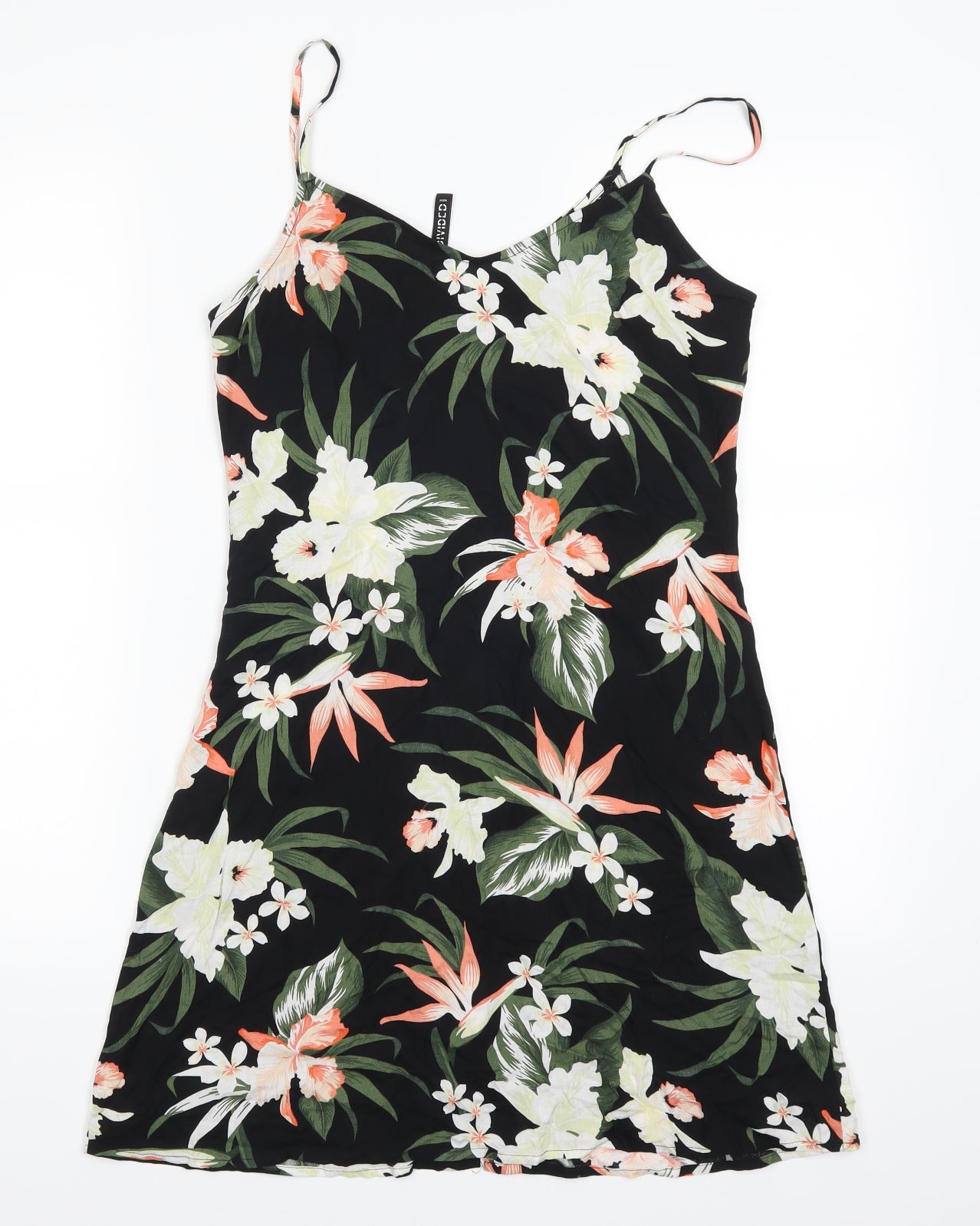 Divided by H&M Womens Black Floral  A-Line  Size 8