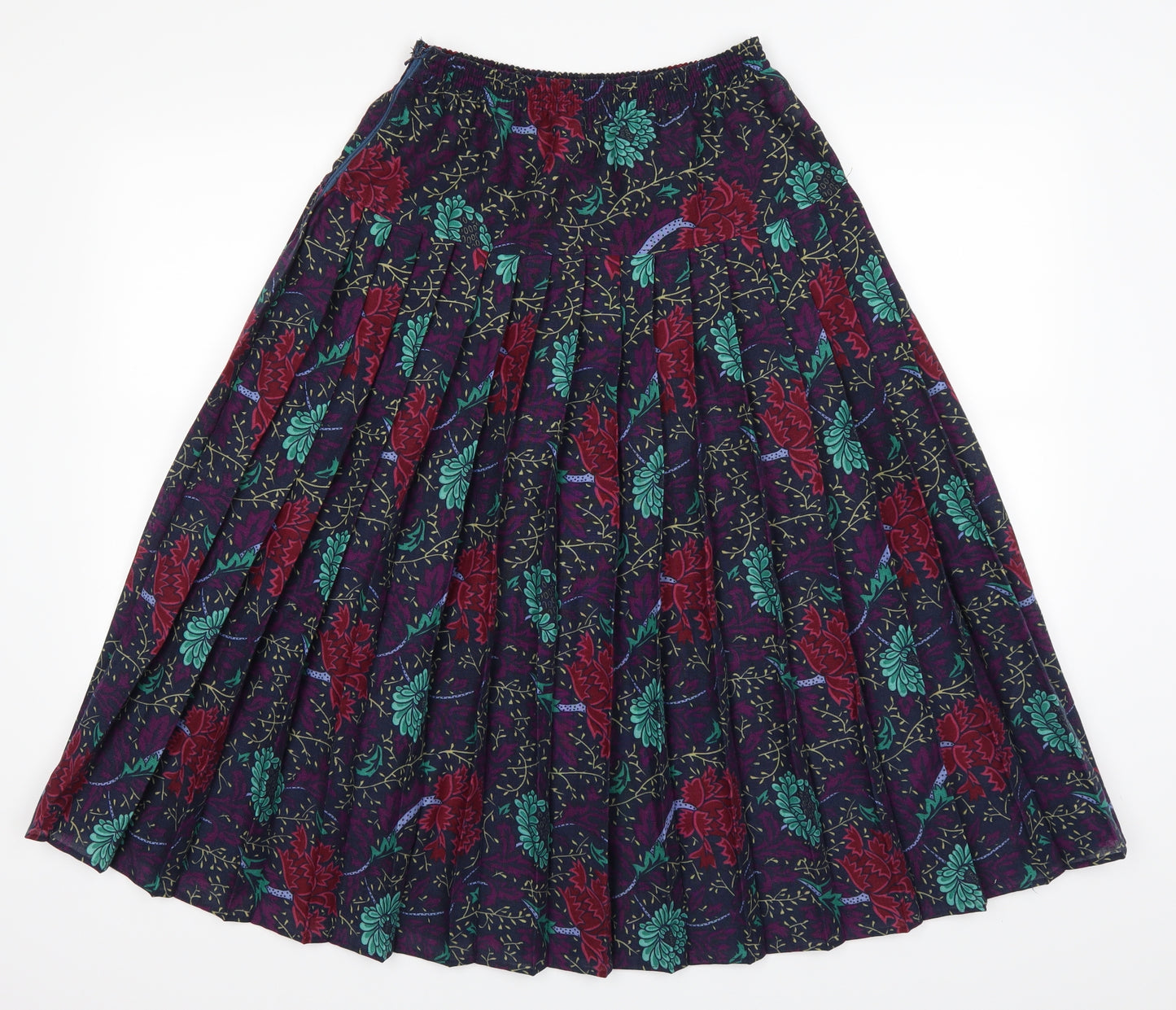 Mia cassara Womens Purple Floral  Swing Skirt Size 12
