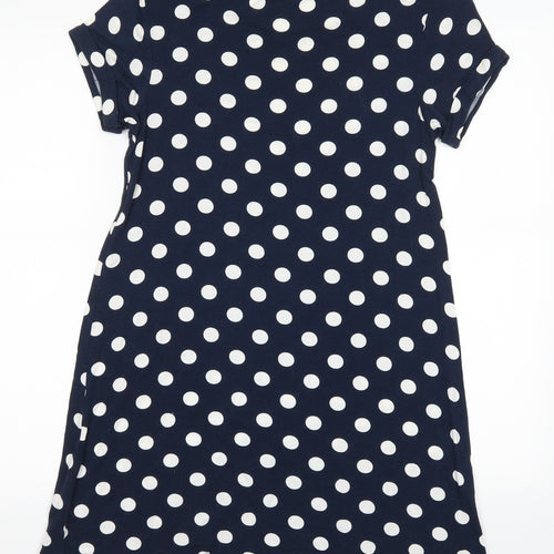 George Womens Blue Polka Dot  T-Shirt Dress  Size 10
