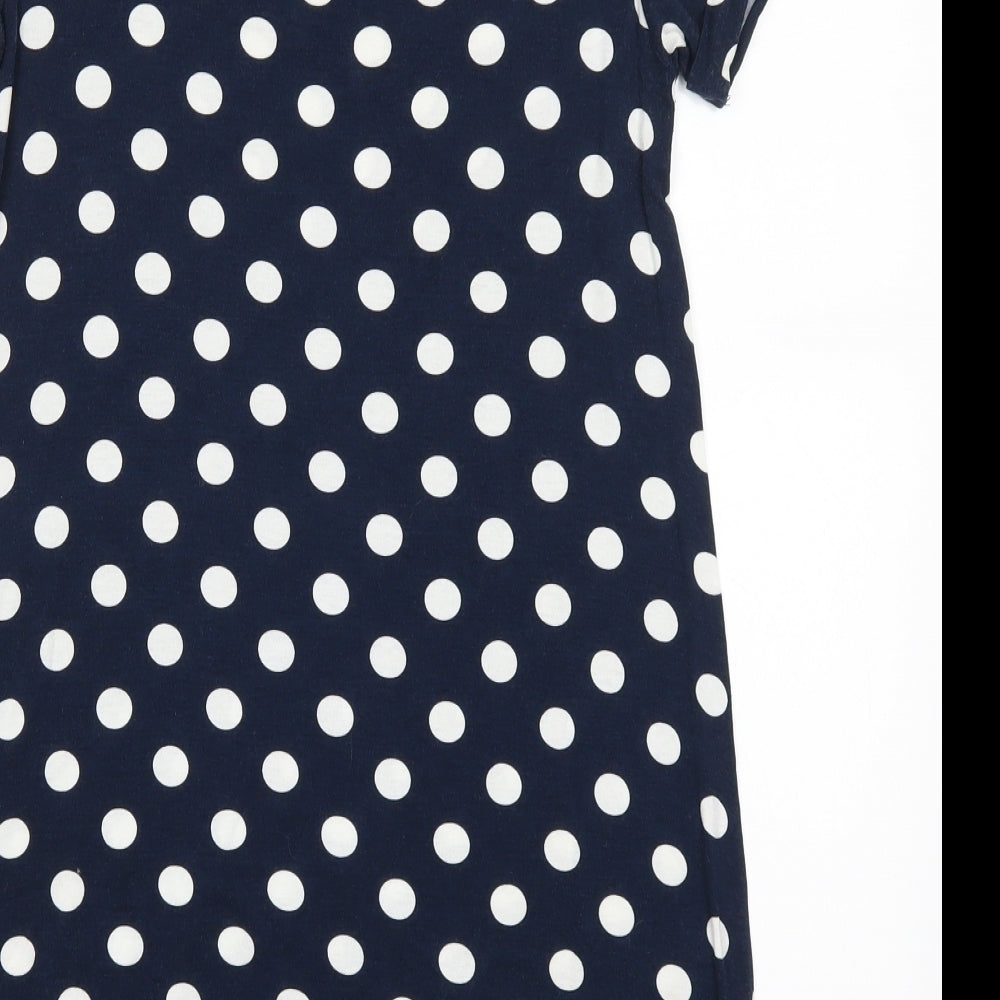 George Womens Blue Polka Dot  T-Shirt Dress  Size 10