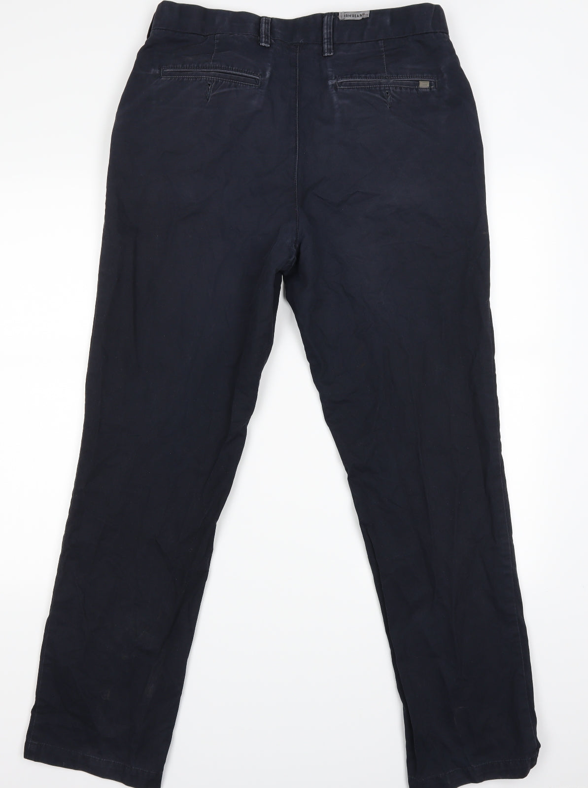 Marks and Spencer Mens Blue   Chino Trousers Size 34 L33 in