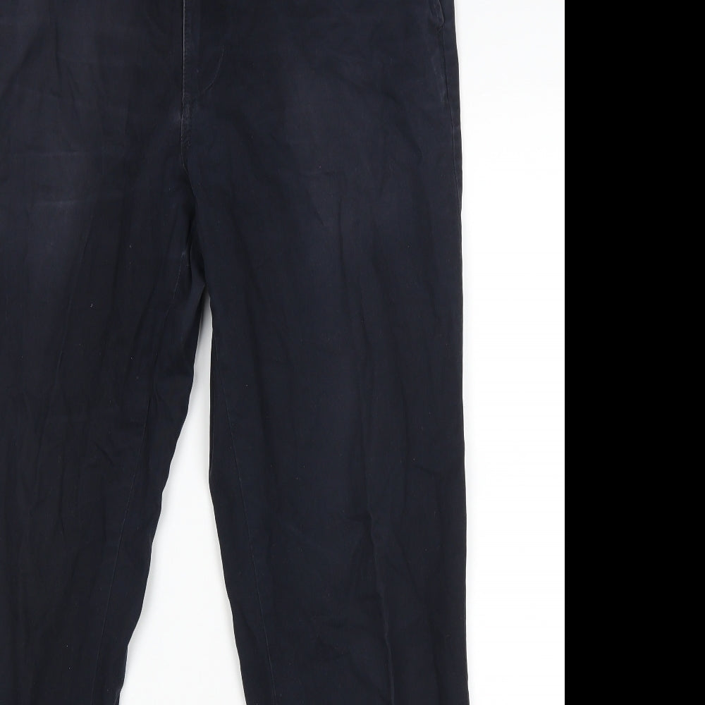 Marks and Spencer Mens Blue   Chino Trousers Size 34 L33 in