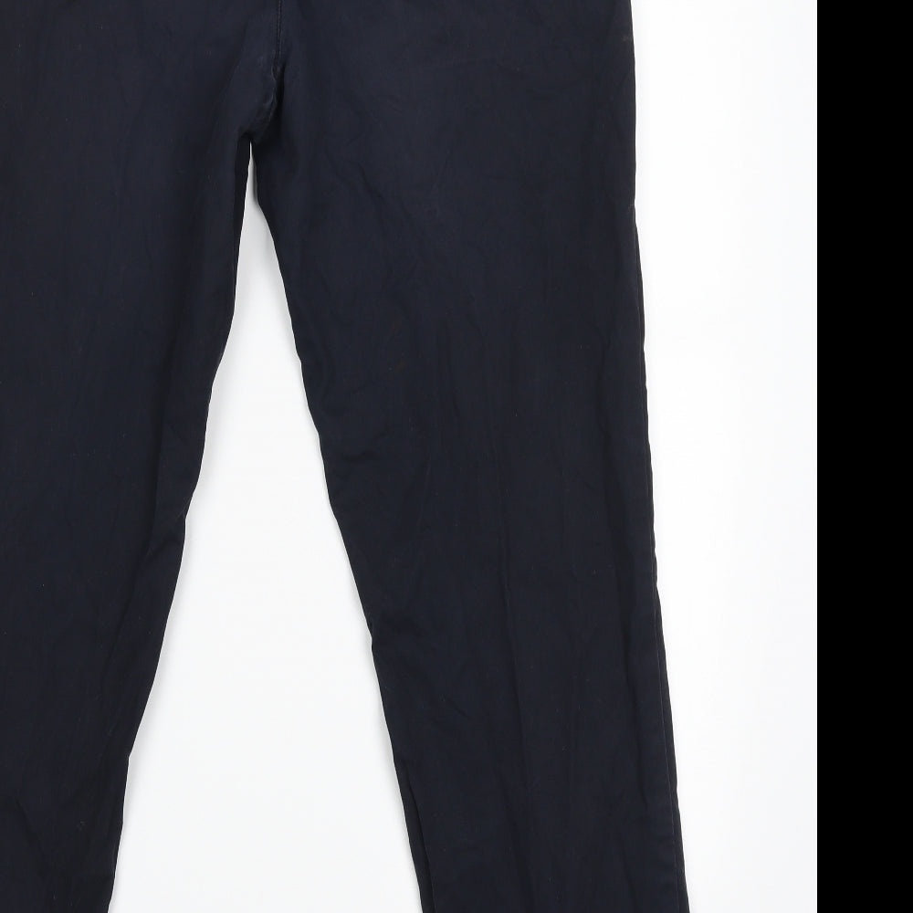 Marks and Spencer Mens Blue   Chino Trousers Size 34 L33 in