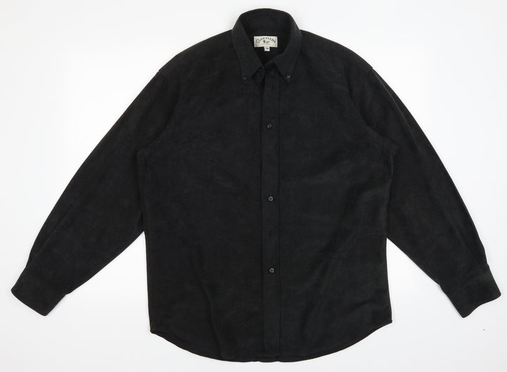 Oakman Mens Black    Button-Up Size M