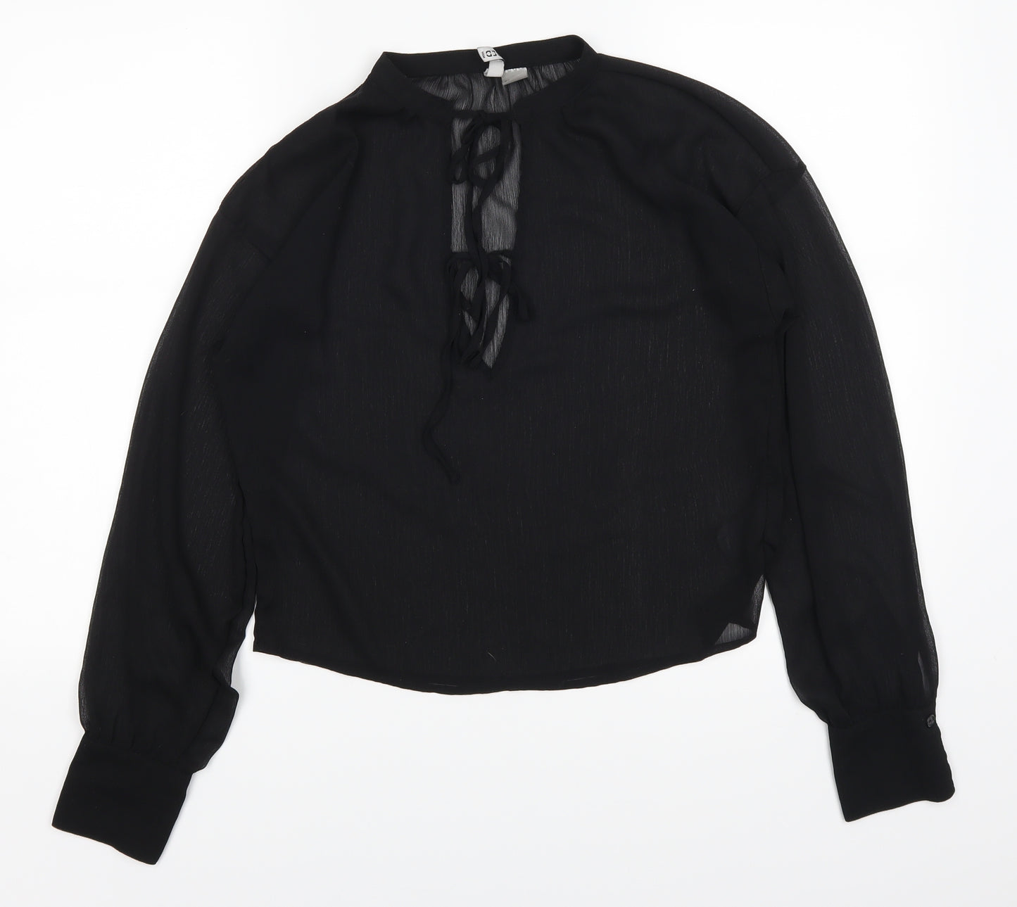 Divided by H&M Womens Black   Basic Blouse Size 38  - see through