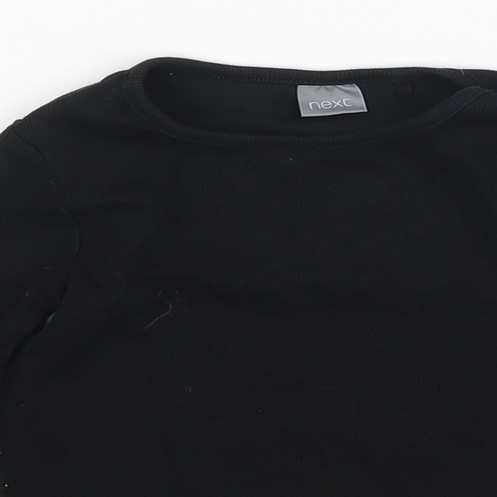 NEXT Girls Black   Basic T-Shirt Size 2-3 Years
