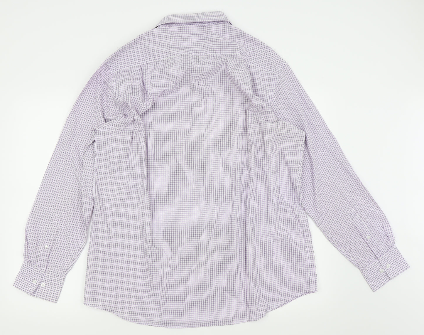 Debenhams Mens White Check   Dress Shirt Size 46