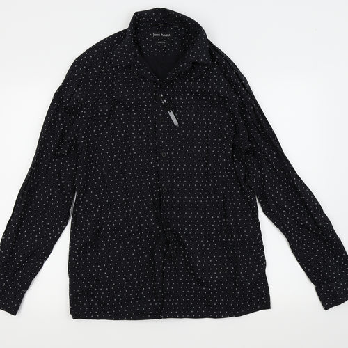 john players Mens Black    Dress Shirt Size 40