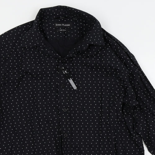 john players Mens Black    Dress Shirt Size 40