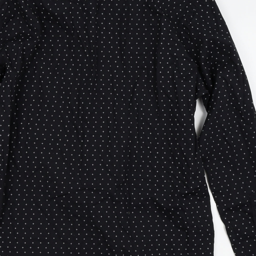 john players Mens Black    Dress Shirt Size 40