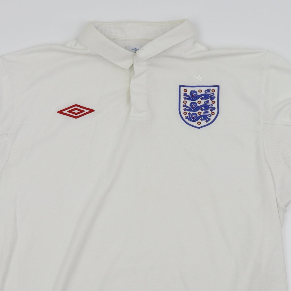 England Mens White    Polo Size 46  - england polo