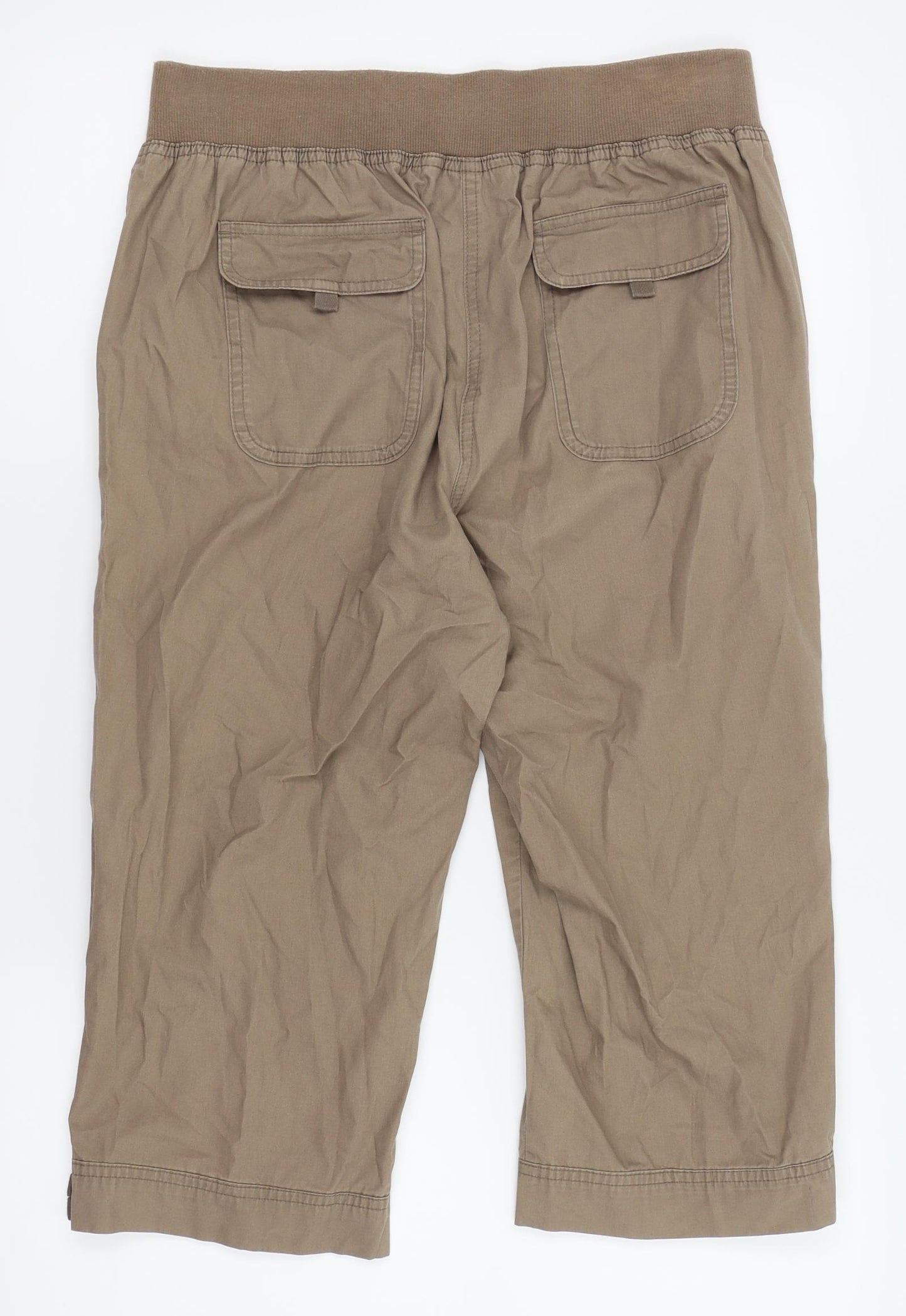 BM Womens Beige   Cargo Trousers Size 12  - 3/4 leg