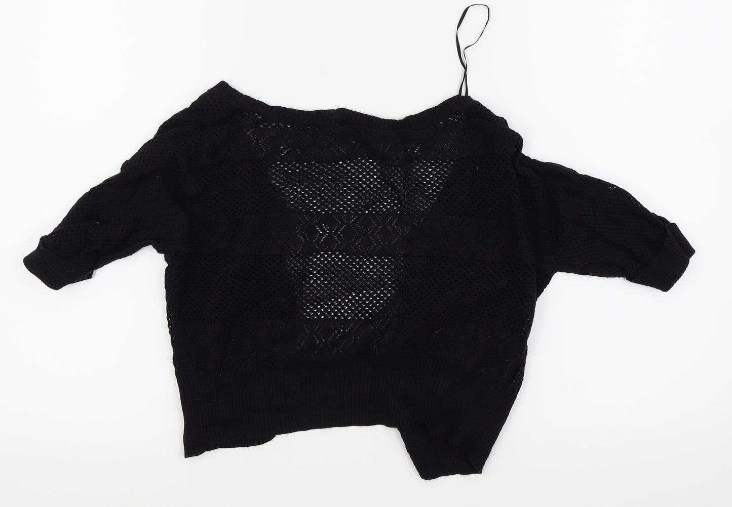 Papaya Womens Black   Cardigan Jumper Size 14  - crop cardigan