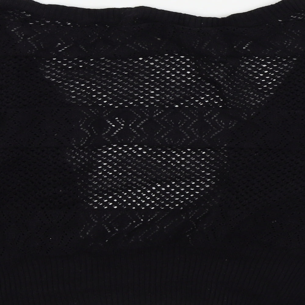 Papaya Womens Black   Cardigan Jumper Size 14  - crop cardigan