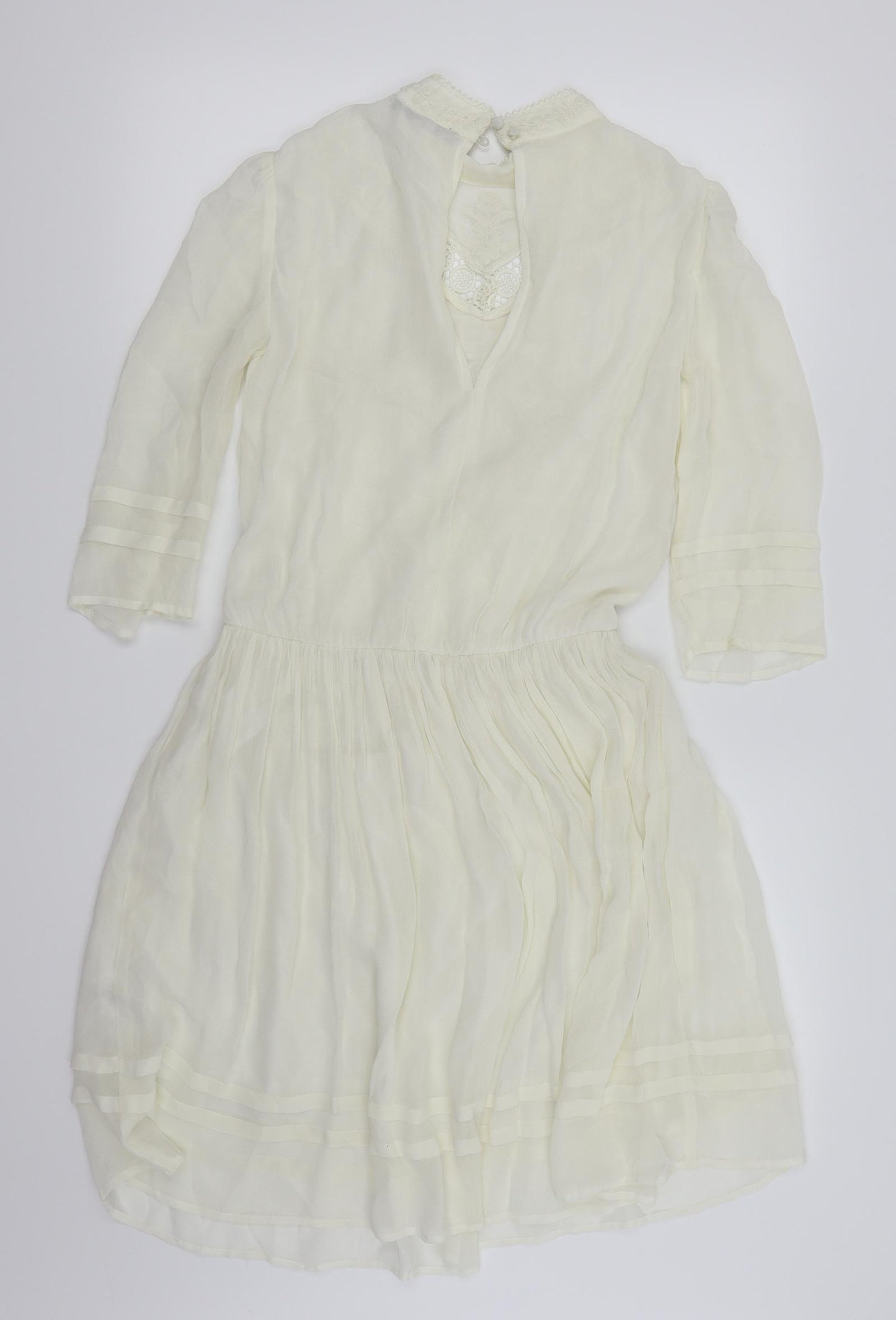 Oasis Womens White   Fit & Flare  Size 8