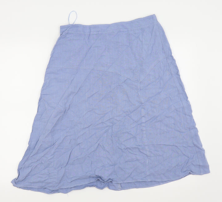 bonmarche Womens Blue Flare Skirt Size 14