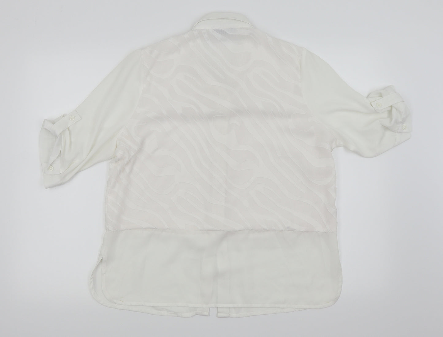 vava Womens White   Basic Button-Up Size 2XL