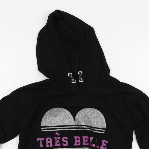 Asda George Girls Black   Basic T-Shirt Size 9-10 Years