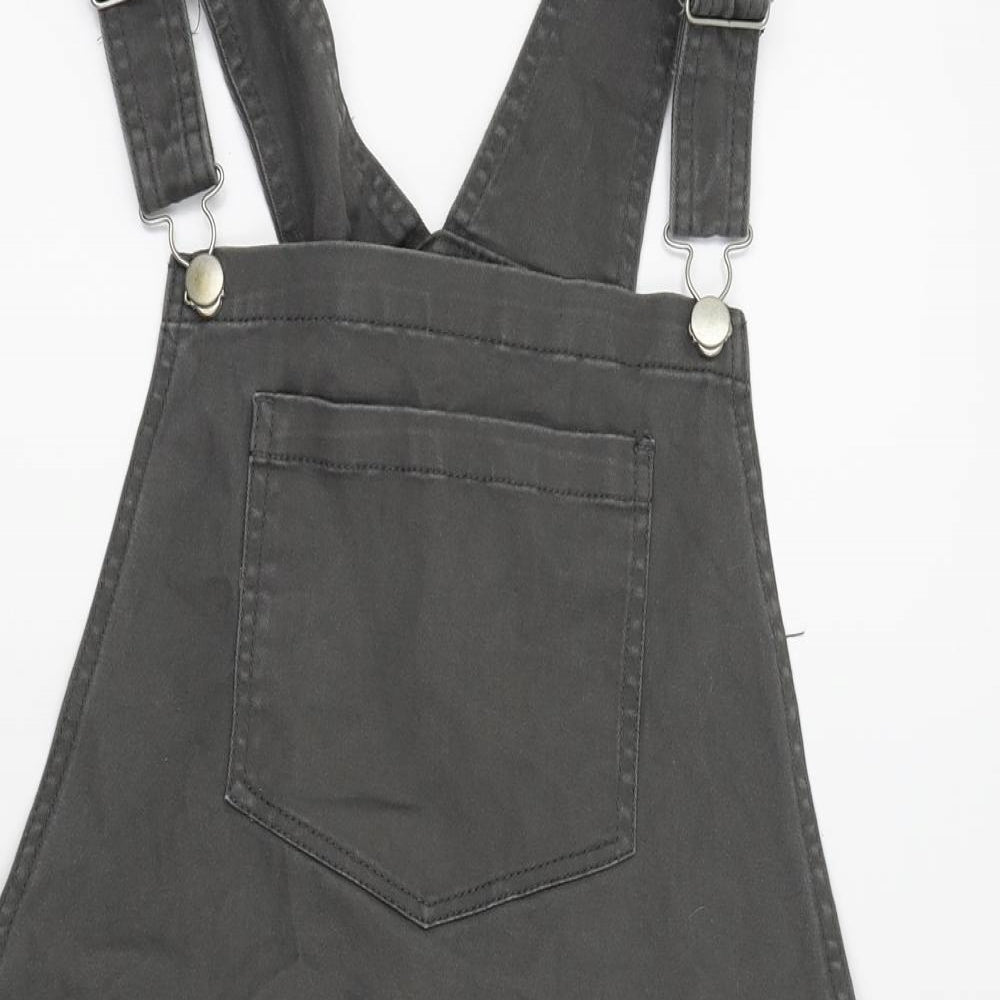 Dorothy Perkins Womens Grey   Pinafore/Dungaree Dress  Size 14