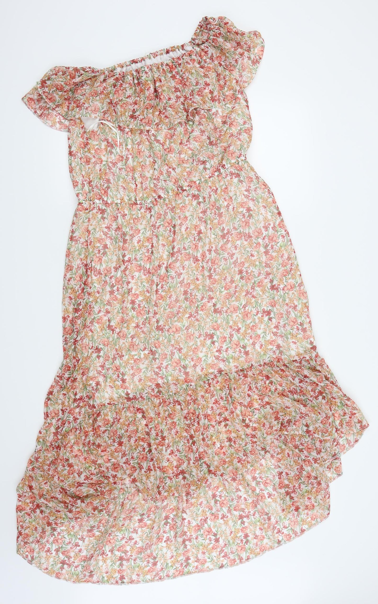 F&F Womens Red Floral  Fit & Flare  Size 16
