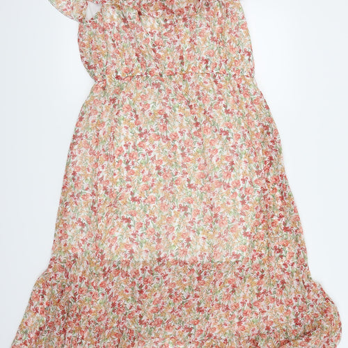 F&F Womens Red Floral  Fit & Flare  Size 16