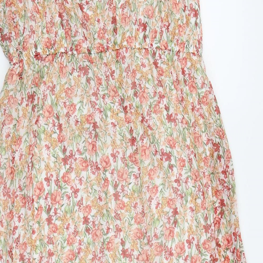 F&F Womens Red Floral  Fit & Flare  Size 16