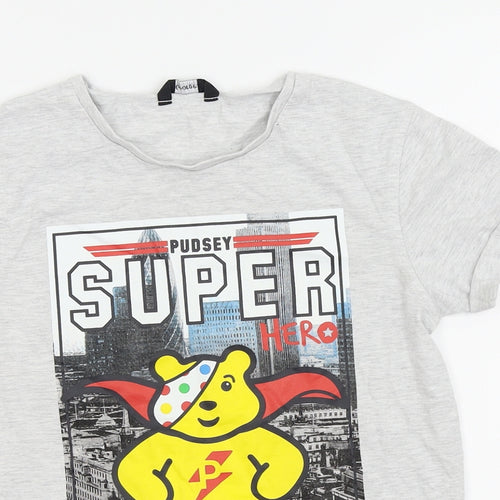 Asda George Boys Grey   Basic T-Shirt Size 10-11 Years