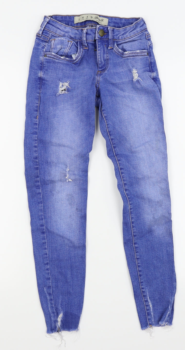 denim and co Womens Blue Skinny Jeans Size 4 L24 in