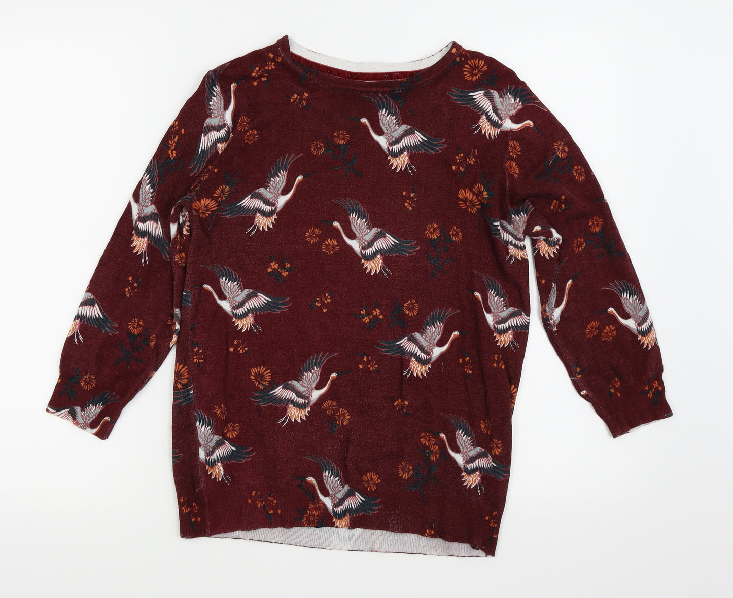 Debenhams Womens Red Animal Print  Basic T-Shirt Size 14