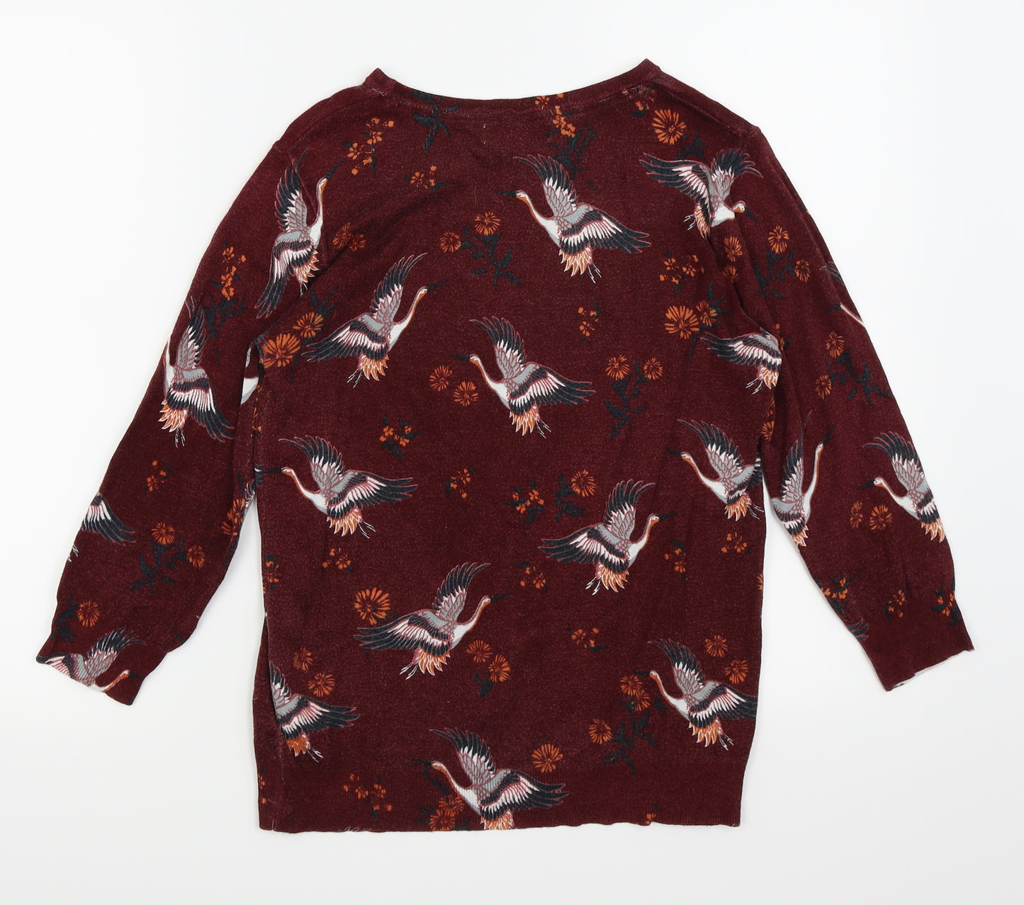 Debenhams Womens Red Animal Print  Basic T-Shirt Size 14