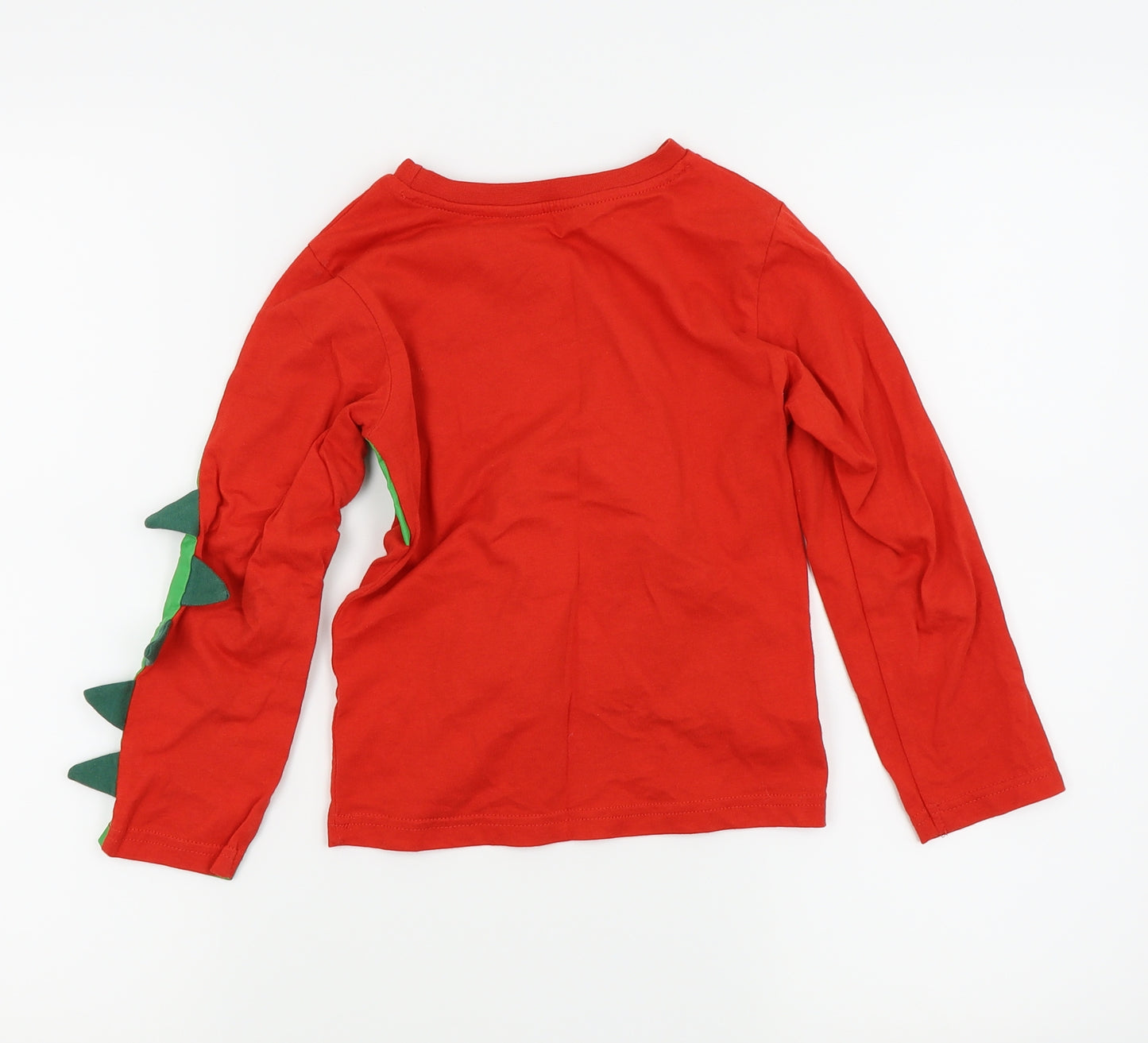 Asda George Boys Red   Basic T-Shirt Size 5-6 Years